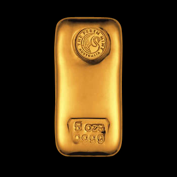 5oz Perth Mint 5oz Gold Cast Bar