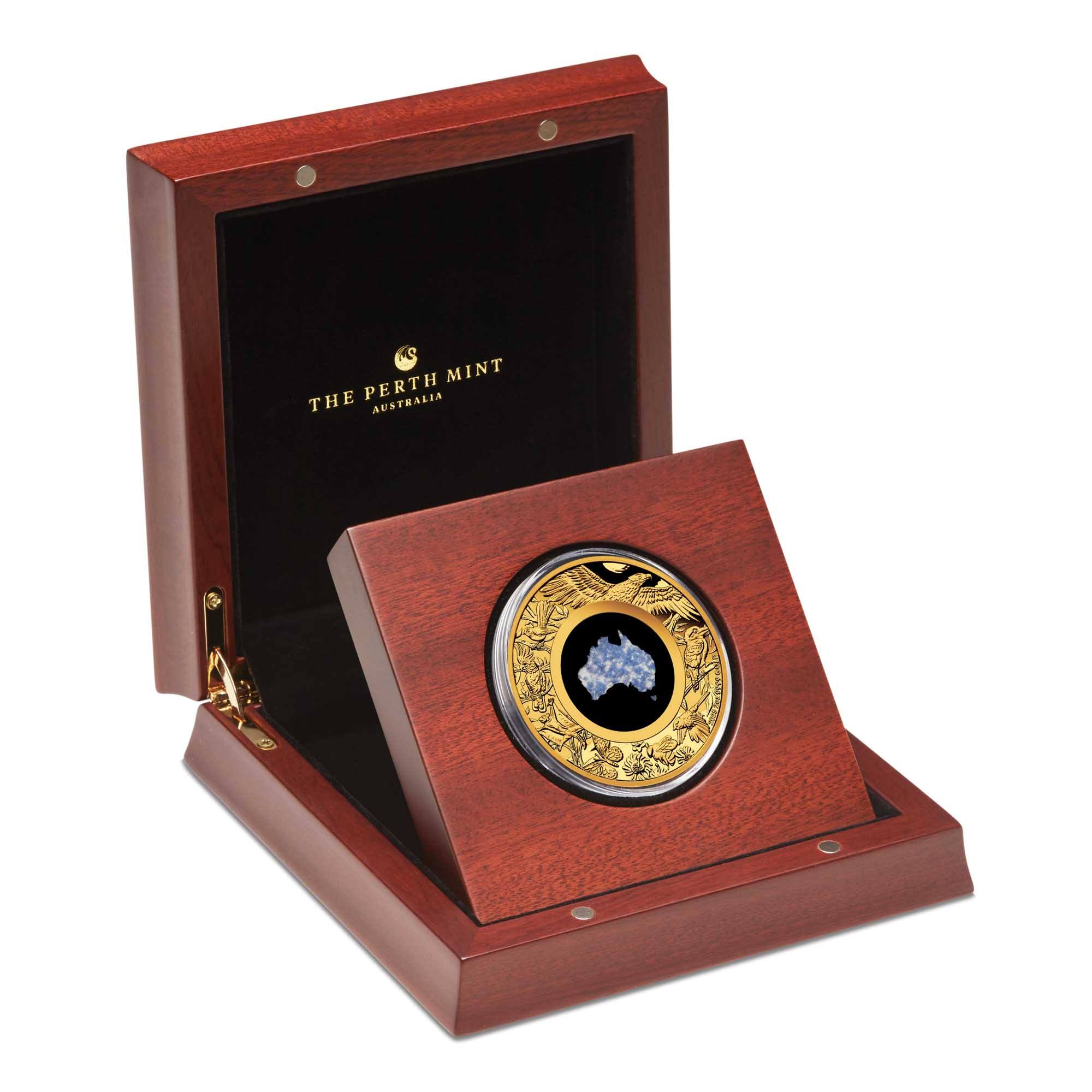 Great Southern Land 2025 2oz Gold Proof Blue Lepidolite Coin