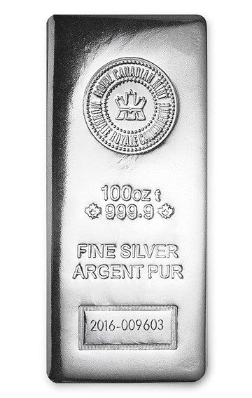 100 oz Silver Bar | Royal Canadian Mint