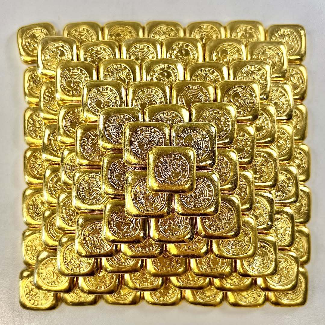 The Perth Mint 1oz Gold Cast Bar