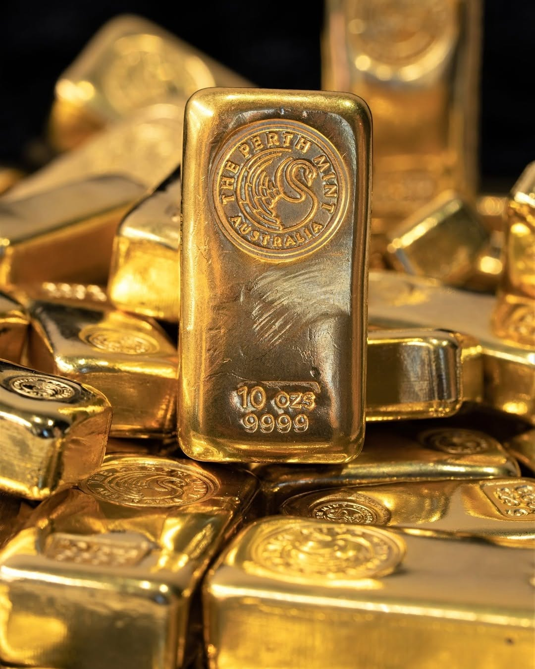 10oz Perth Mint Gold Bar 'Cast'