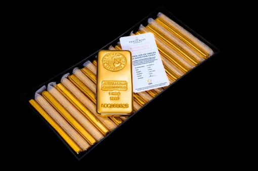 1kilo Perth Mint Gold Cast Bar (Australian Origin)