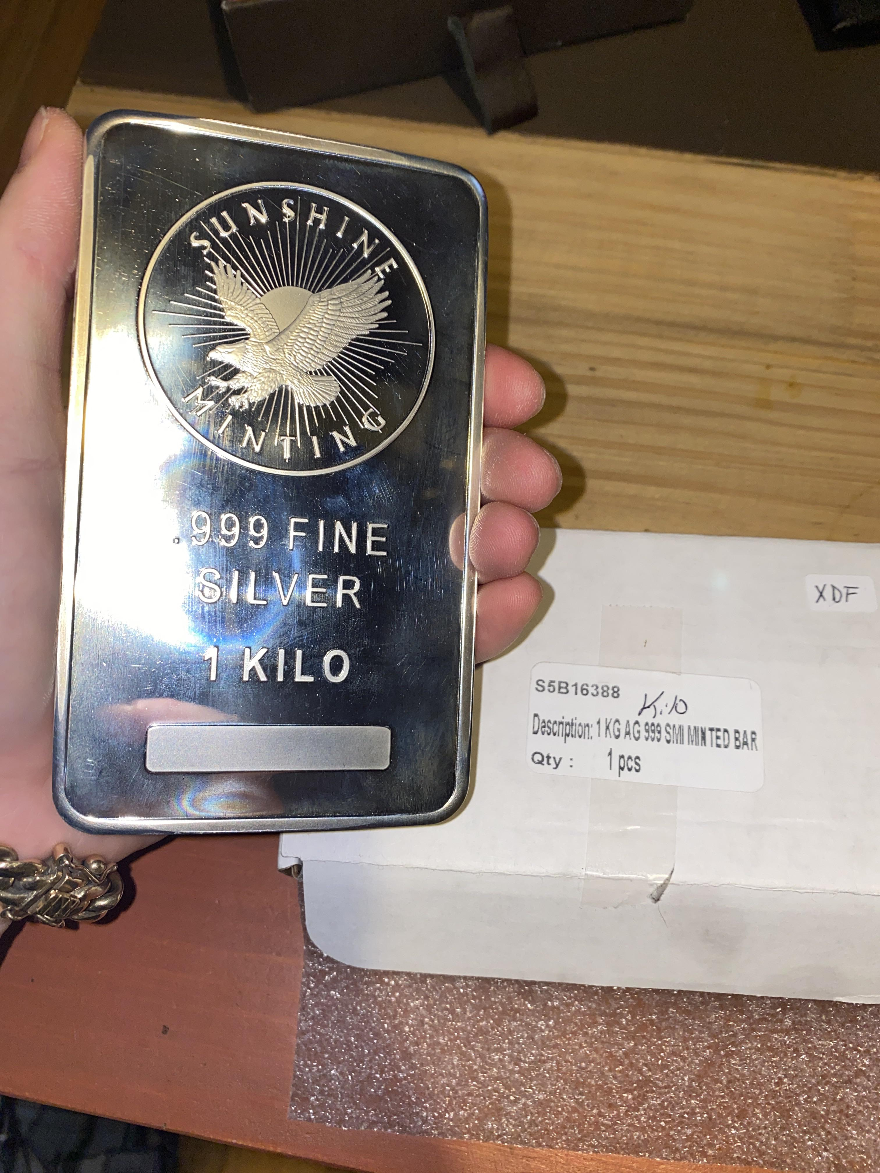 Sunshine Mint 1 Kilo Silver Bar (New)