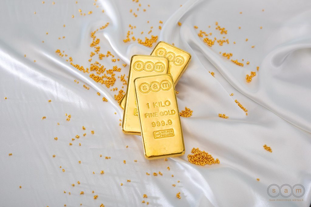 1 Kg Pure Gold SAM 999.9 -casted Bar