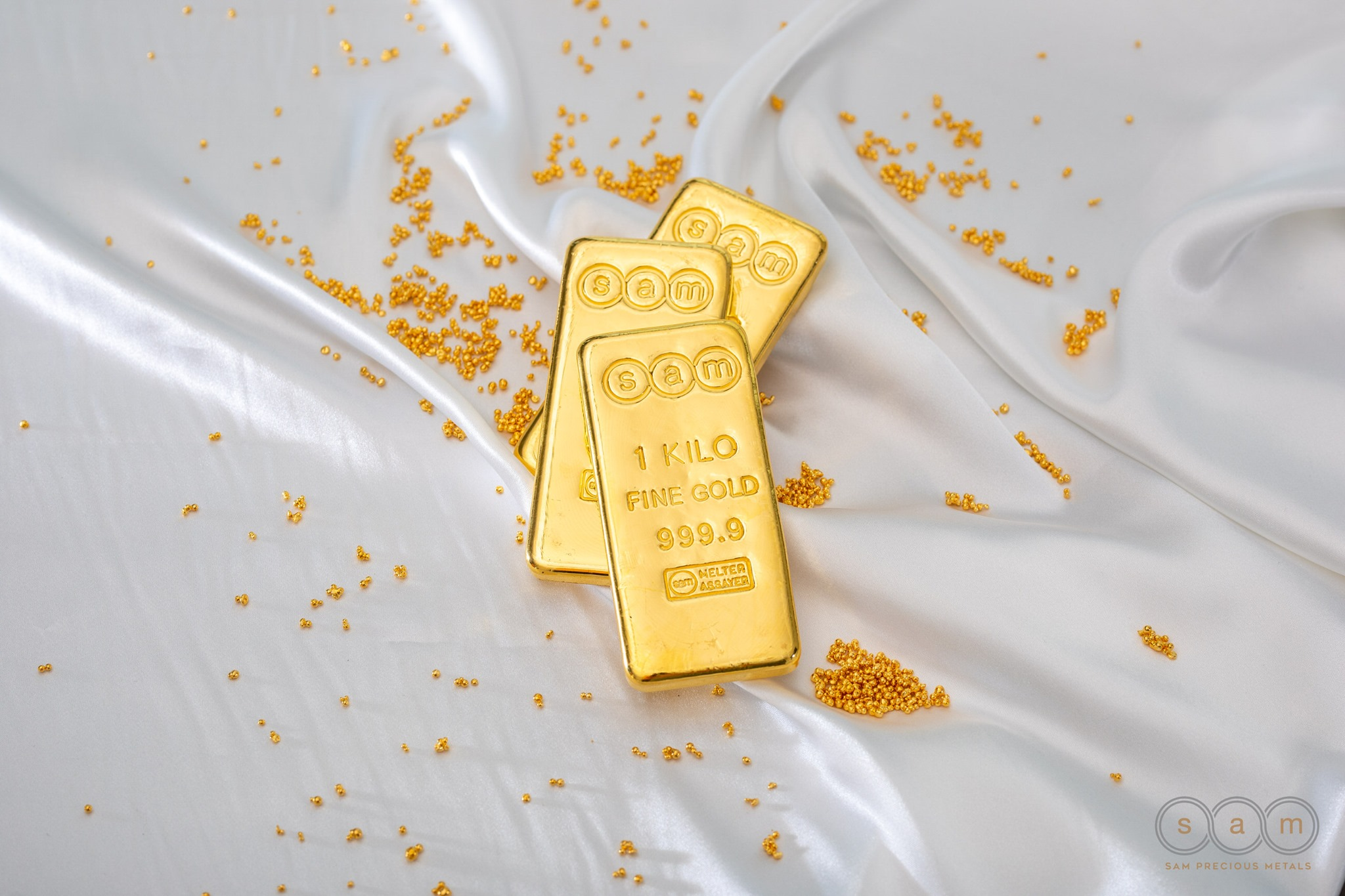 1 Kg Pure Gold SAM 999.9 -casted Bar