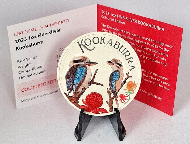 2023 Australian Kookaburra - World Money Fair Berlin Special Edition - 1oz Silver Coloured