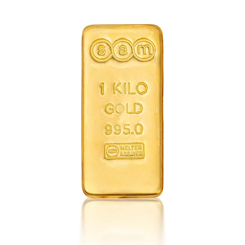 1 Kg Pure Gold SAM 999.9 -casted Bar