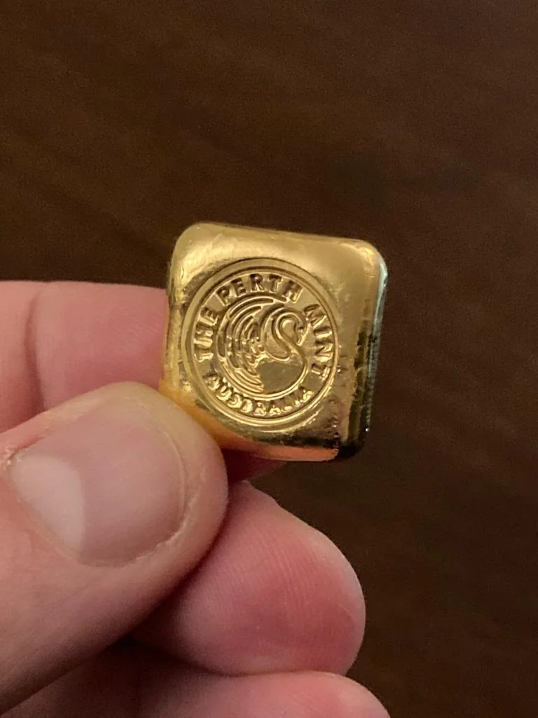 The Perth Mint 1oz Gold Cast Bar