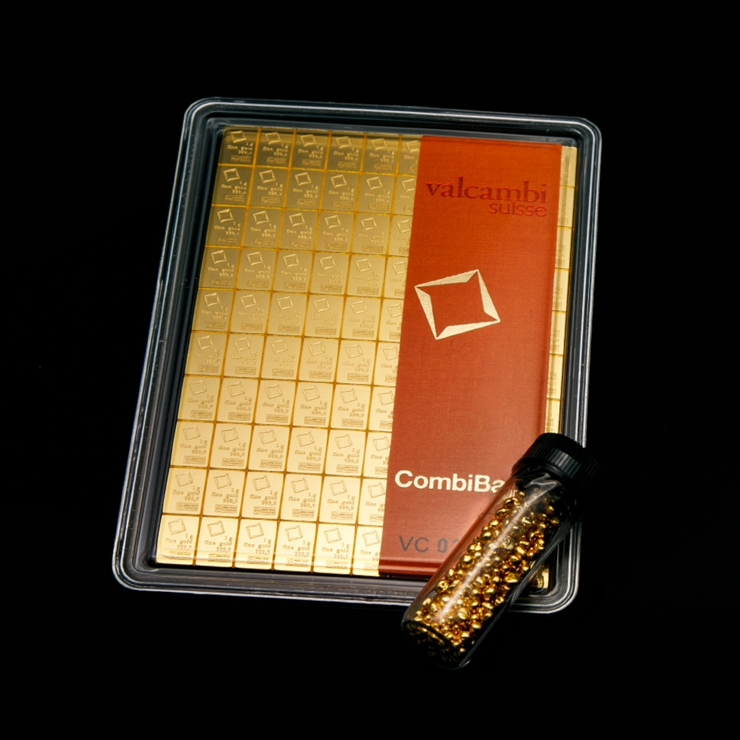 100 x 1 gram Gold Valcambi CombiBar