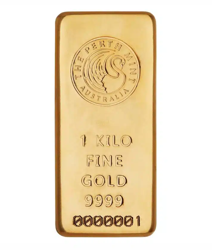 1kilo Perth Mint Gold Cast Bar (Australian Origin)