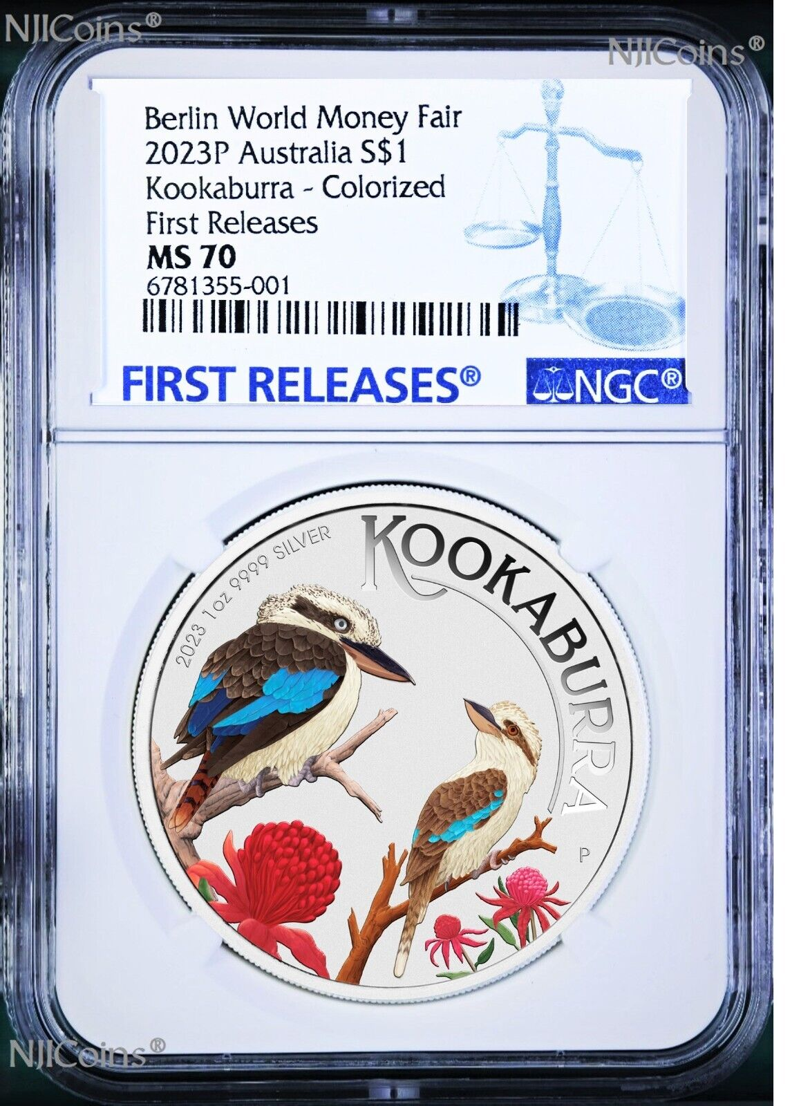 2023 Australian Kookaburra - World Money Fair Berlin Special Edition - 1oz Silver Coloured