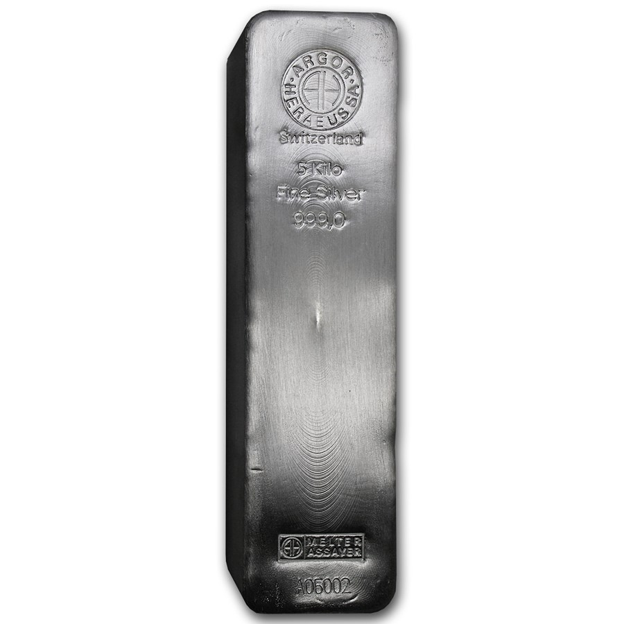5000 gram Silver Bar - Argor-Heraeus (Poured)